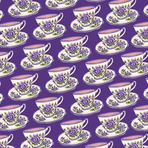 Tea Cups - Purple