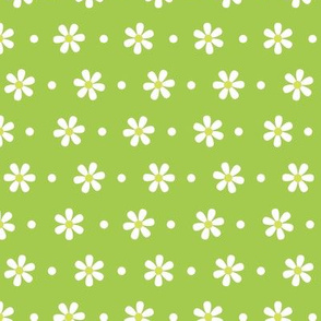 Daisy Dots: Green & White
