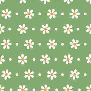Daisy Dots: Green & Yellow