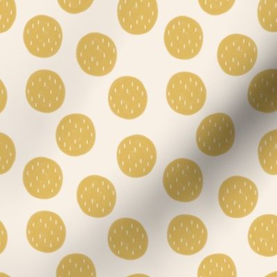 Modern Circles Polka Dot - Yellow