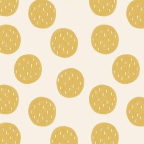 Modern Circles Polka Dot - Yellow