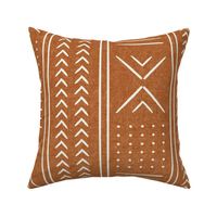 copper  mud cloth - arrow cross dot - mudcloth home decor tribal - C21