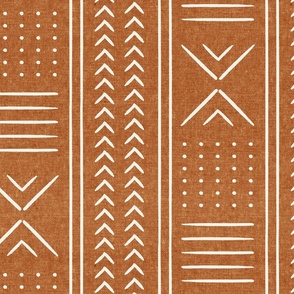 copper  mud cloth - arrow cross dot - mudcloth home decor tribal - C21