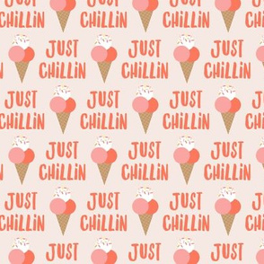 Just Chillin - ice-cream summer - pink- LAD21