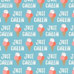 Just Chillin - ice-cream summer - blue - LAD21