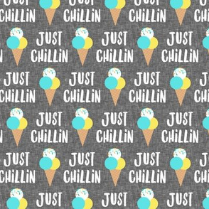 Just Chillin - ice-cream summer - blue/grey - LAD21