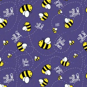 Hello Bees Purple