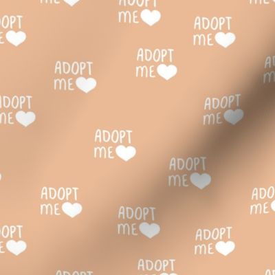 Adopt me pet love adopt don't stop dogs and cats good cause design moody orange 