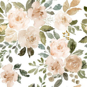 Jumbo / Earthy Rose Florals