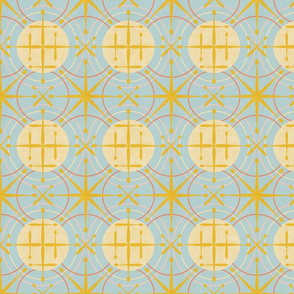 Fifties Array // Mustard Yellow and Robin's Egg Blue