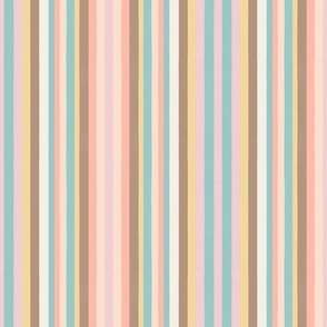 6” repeat Stripes for flowers multi width multicoloured vertical stripes
