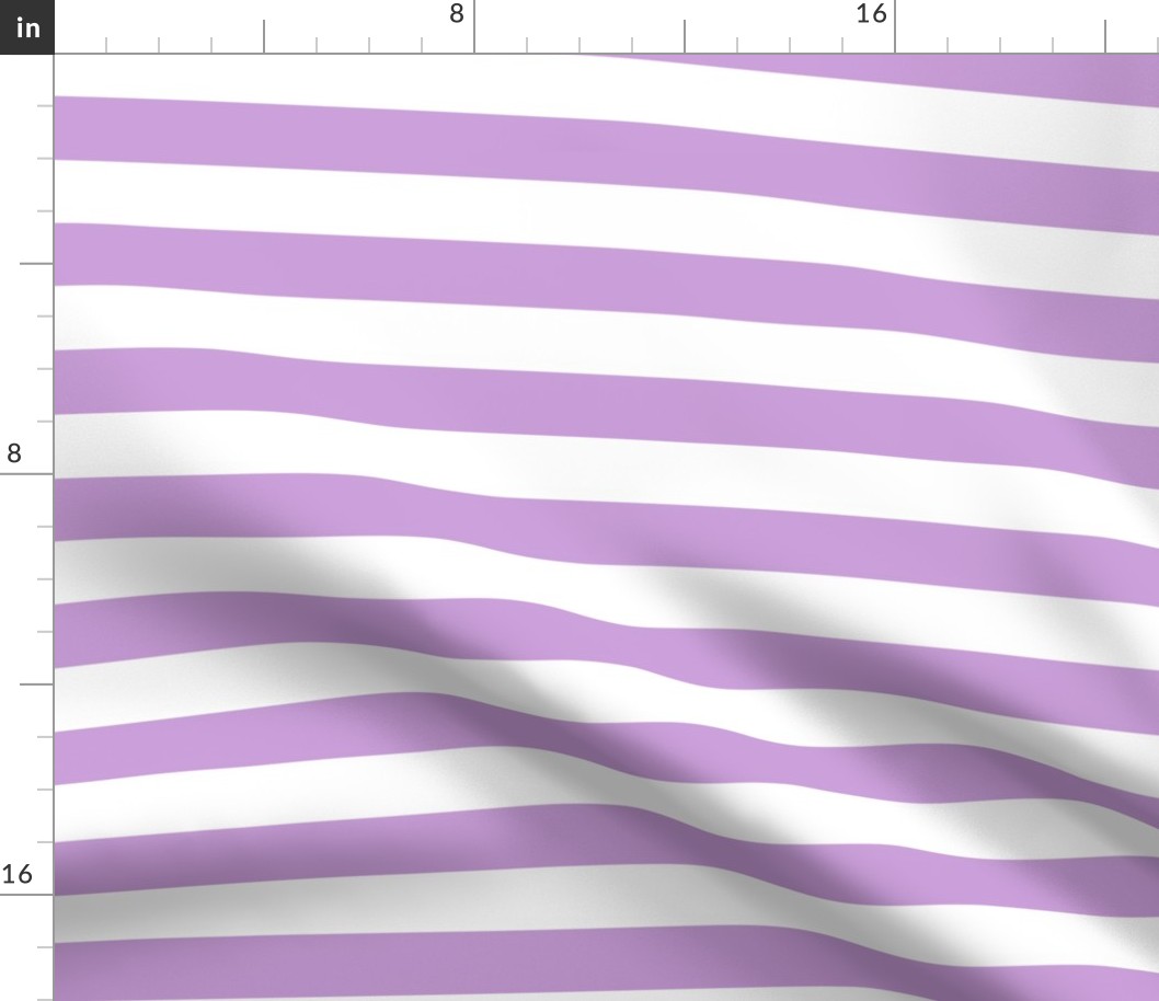 Large Wisteria Awning Stripe Pattern Horizontal in White
