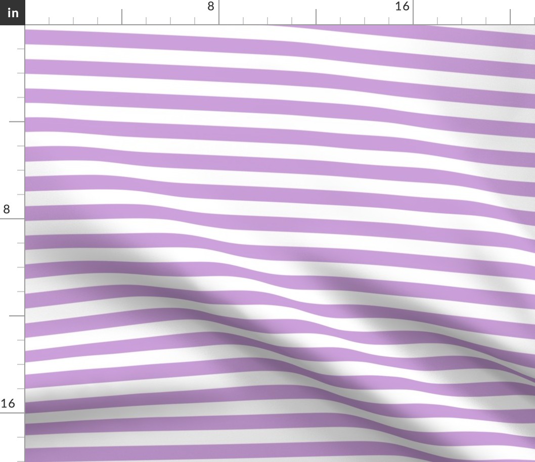 Wisteria Awning Stripe Pattern Horizontal in White