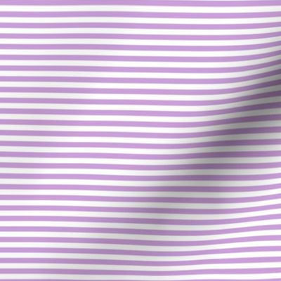 Small Wisteria Bengal Stripe Pattern Horizontal in White