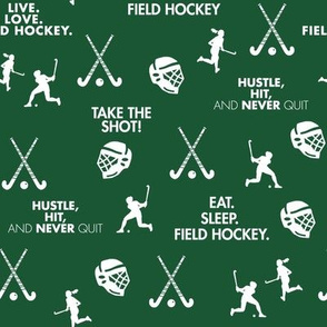 Field Hockey-White Icons-Green