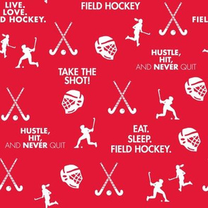 Field Hockey-White Icons-Red