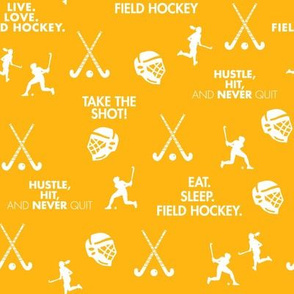 Field Hockey-White Icons-Yellow