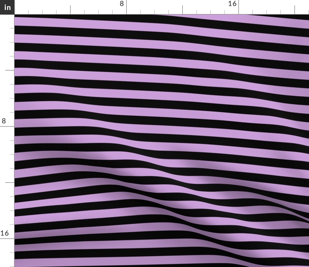Wisteria Awning Stripe Pattern Horizontal in Black