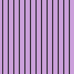 Wisteria Pin Stripe Pattern Vertical in Black