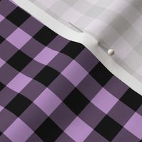 Gingham Pattern - Wisteria and Black