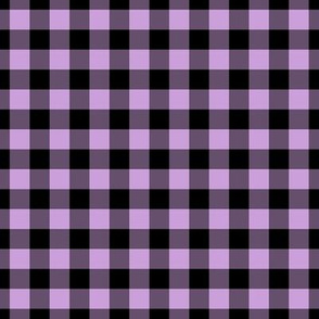 Gingham Pattern - Wisteria and Black