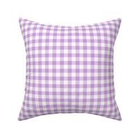 Gingham Pattern - Wisteria and White