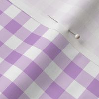 Gingham Pattern - Wisteria and White