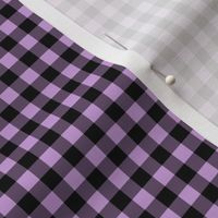 Small Gingham Pattern - Wisteria and Black