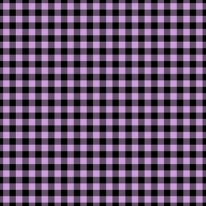 Small Gingham Pattern - Wisteria and Black