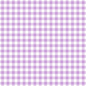 Small Gingham Pattern - Wisteria and White