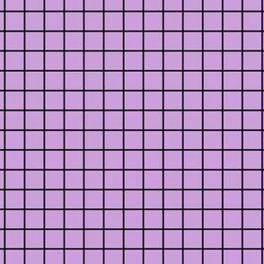 Grid Pattern - Wisteria and Black