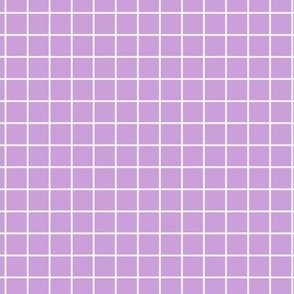 Grid Pattern - Wisteria and White