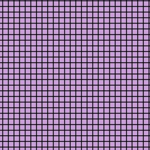 Small Grid Pattern - Wisteria and Black