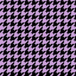 Houndstooth Pattern - Wisteria and Black