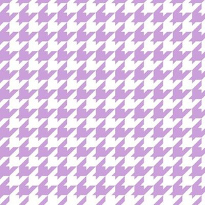 Houndstooth Pattern - Wisteria and White