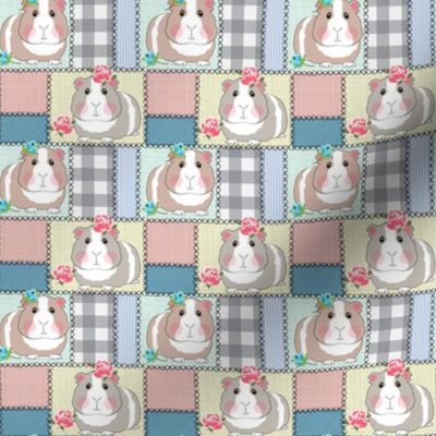 small cottagecore patchwork guinea pigs