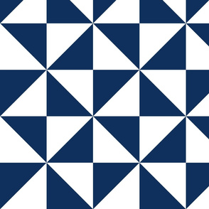 navy pinwheel triangles | large scale