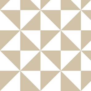 taupe pinwheel triangles | large scale