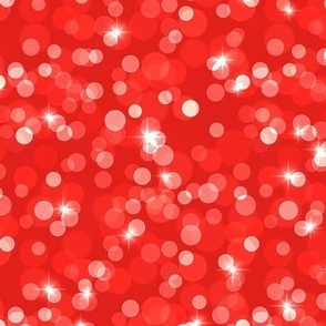 Sparkly Bokeh Pattern - Vivid Red Color