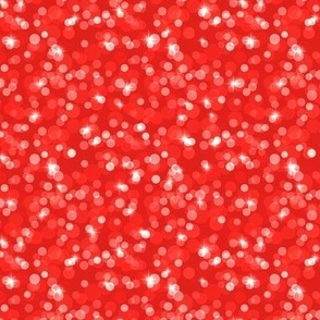 Small Sparkly Bokeh Pattern - Vivid Red Color