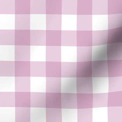 1” Gingham Check (mulberry + white)