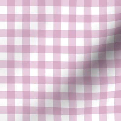 1/2” Gingham Check (mulberry + white)