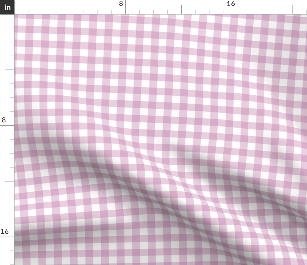 1/2” Gingham Check (mulberry + white)