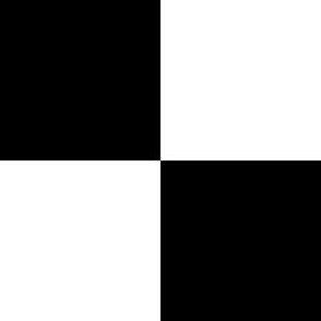 Large 6 inch repeat chessboard checkerboard black and white check