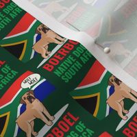 Boerboel South Africa Flag Small Green