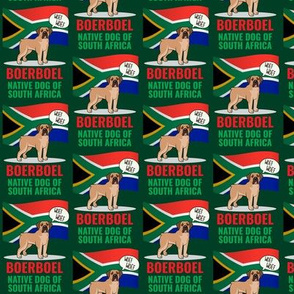 Boerboel South Africa Flag Small Green