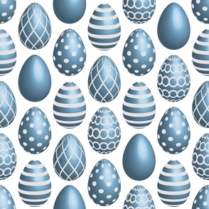 Easter eggs pastel blue 3D