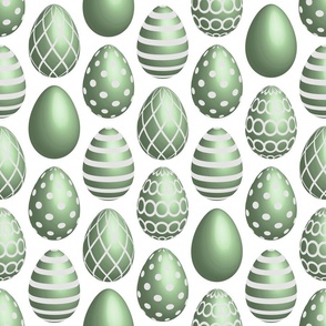 Easter eggs pastel mint green 3D