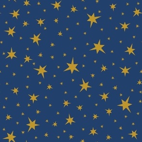 Yellow stars on a blue background 