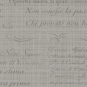 Vintage Italian Scripts in grey